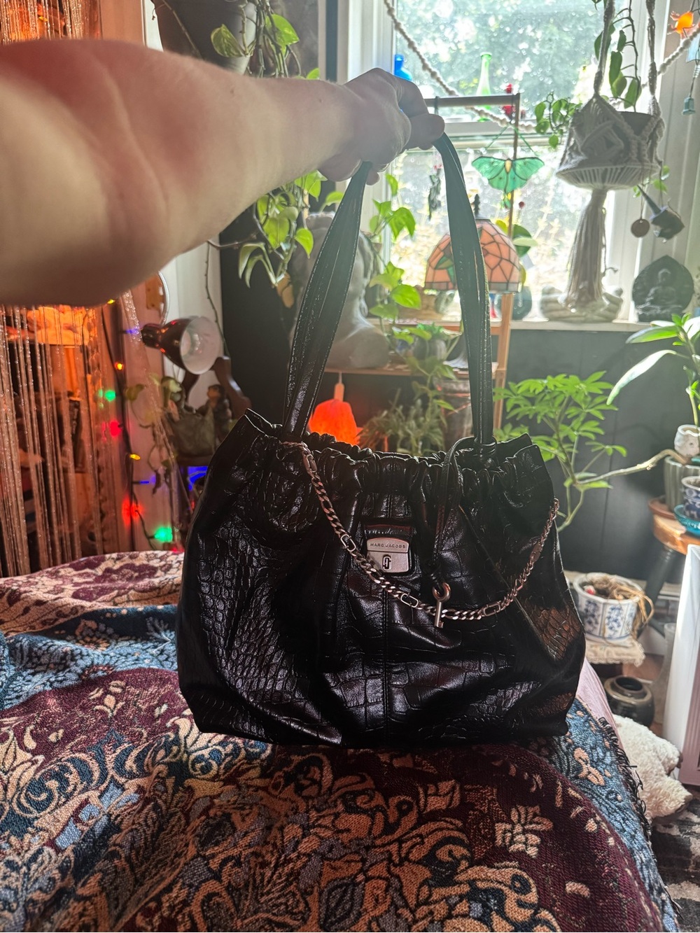 marc jacob’s croc cristina tote